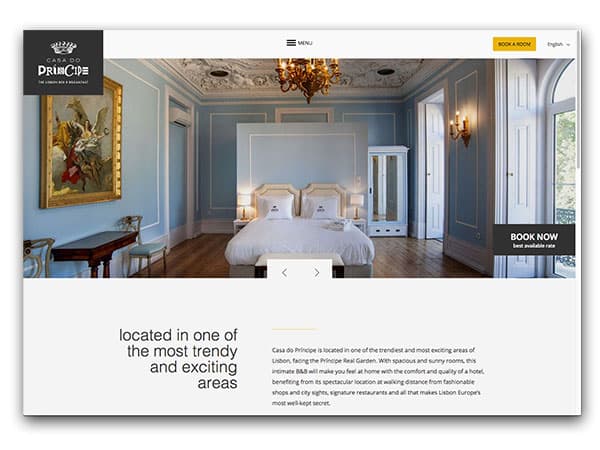 Website for a client in the hospitality area.